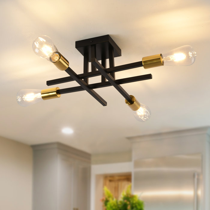 Oliver Doraelia Dimmable Sputnik Modern Linear Chandelier Semi